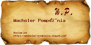 Wachsler Pompónia névjegykártya